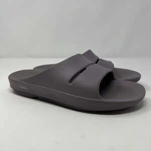 Oofos OOahh Sport Recovery Slides Sandals Flex Lightweight Slate Mens 7 Womens 9